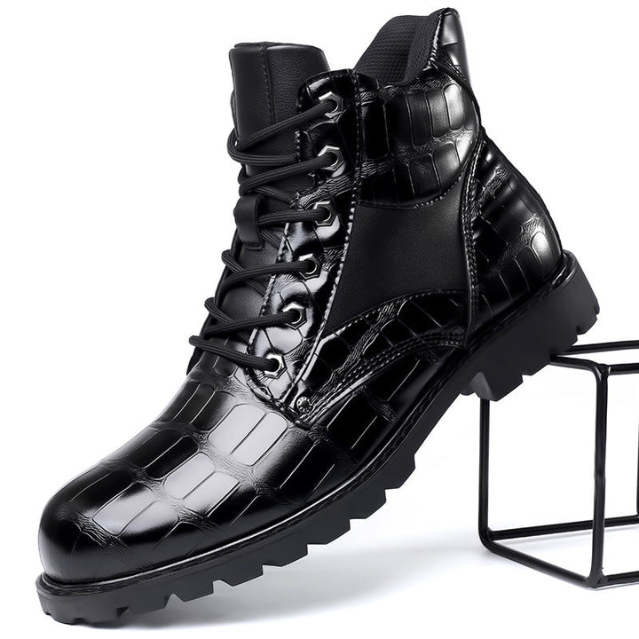 Dante - Croc Leather Boots